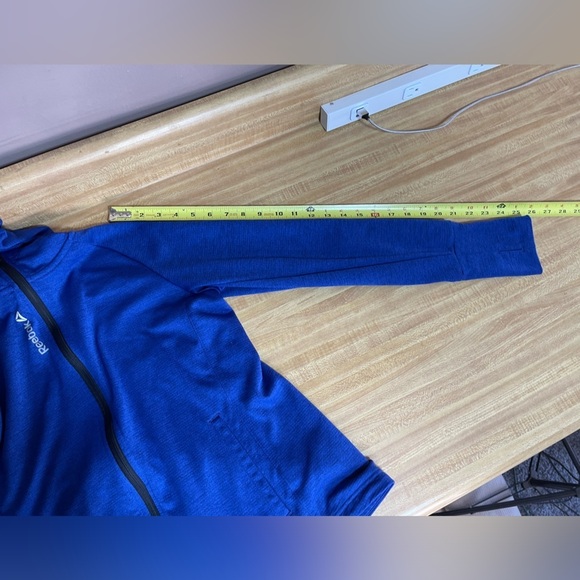 Reebok blue zipper closure hoodie jacket women’s size M - Picture 14 of 16